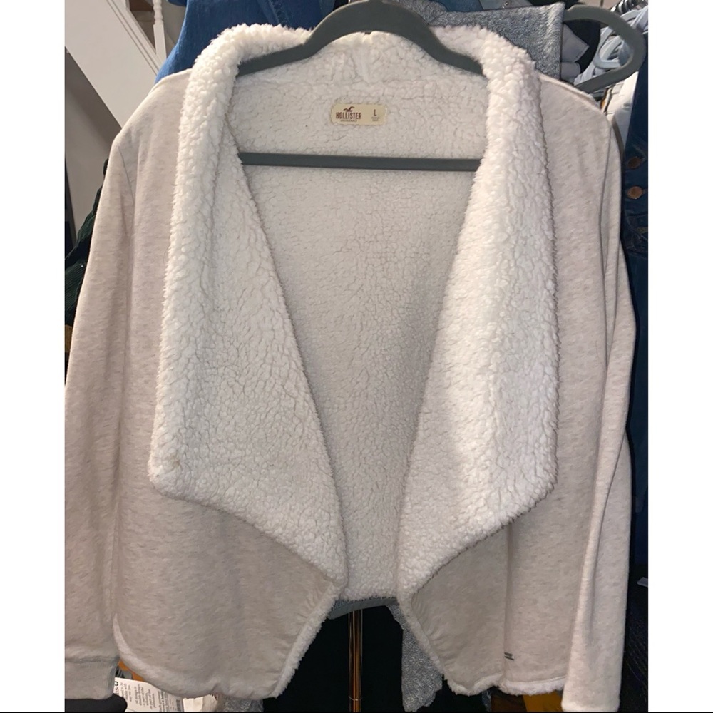 Hollister Fleece/Sherpa Lined Cardigan
